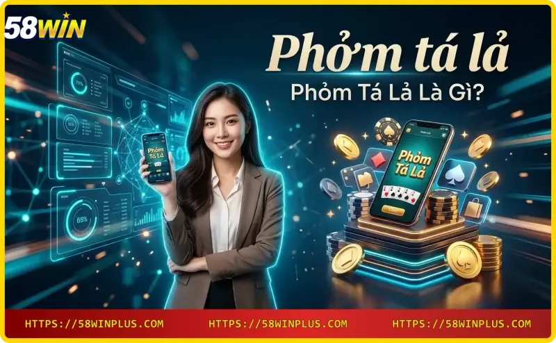 Bộ bài phỏm tá lả được xếp thành phỏm trên bàn gỗ, phong cách casino sang trọng