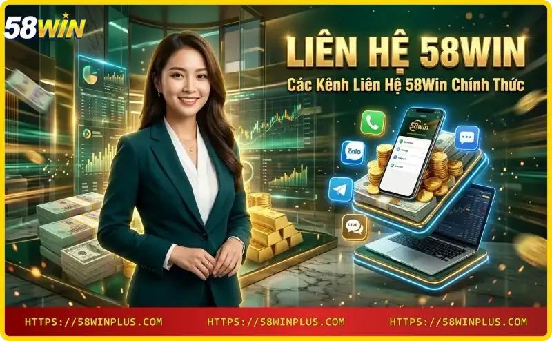 Các kênh liên hệ 58win chính thức: live chat, email, hotline, mạng xã hội