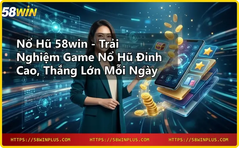 Giao diện slot game trên điện thoại tại Nổ hũ 58win